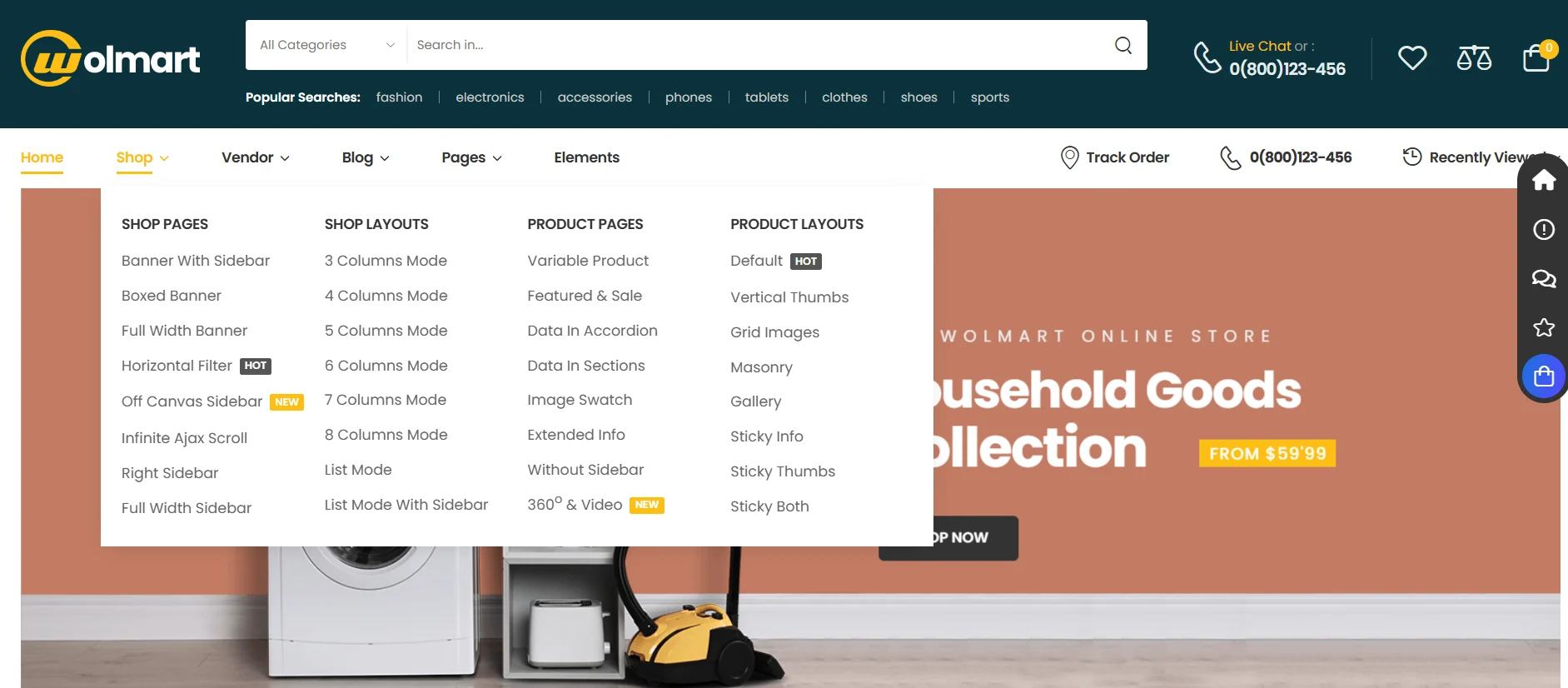 Wolmart Review: The Ultimate Multi-Vendor Marketplace WooCommerce Theme 4 Wolmart Multi-Vendor Marketplace WooCommerce Theme Category Design 2