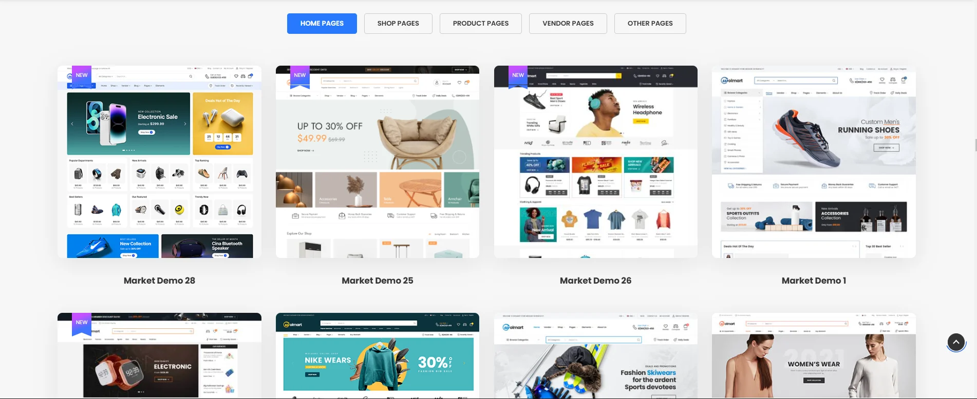 Wolmart Review: The Ultimate Multi-Vendor Marketplace WooCommerce Theme 3 Wolmart Multi Vendor Marketplace WooCommerce Theme Demos
