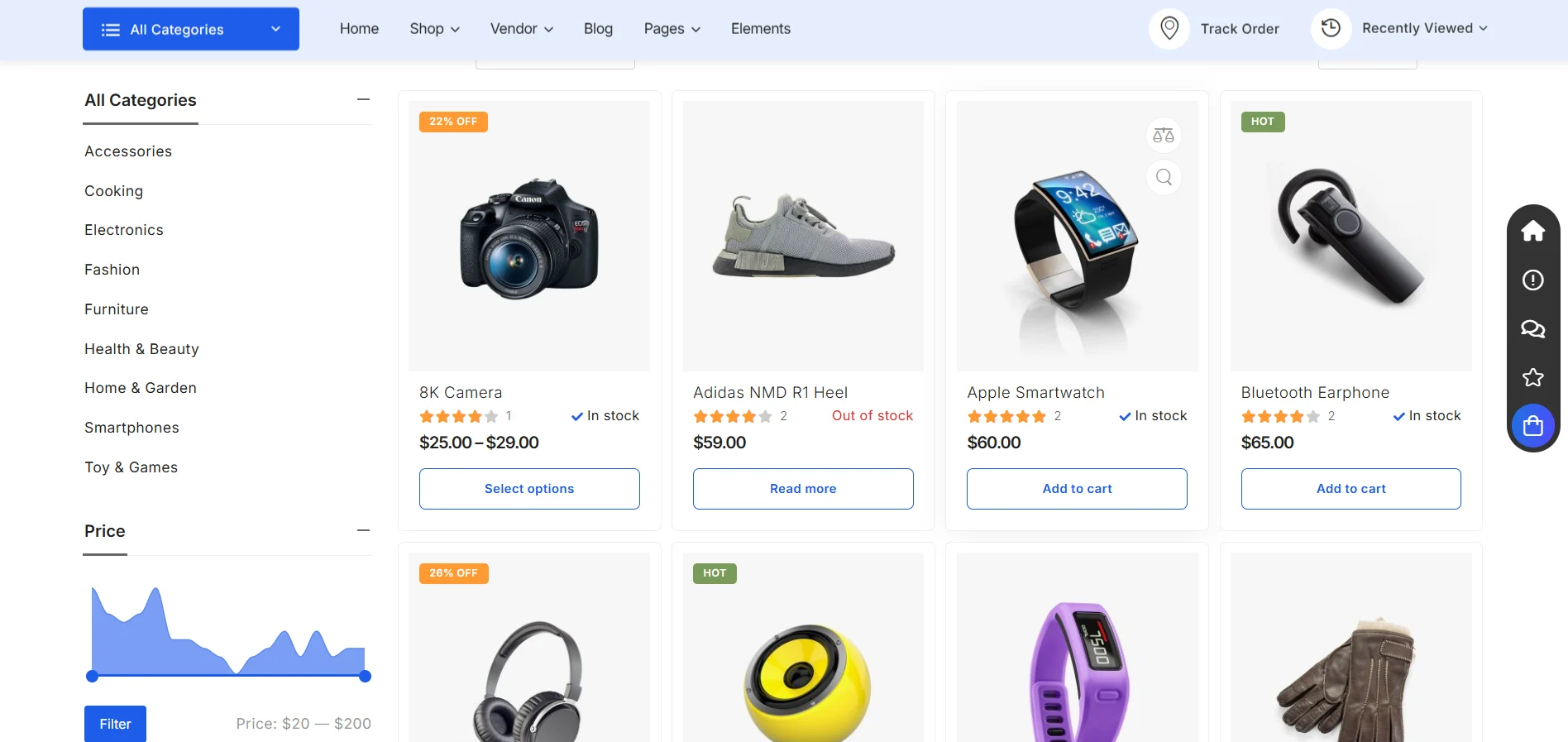 Wolmart Review: The Ultimate Multi-Vendor Marketplace WooCommerce Theme 7 Wolmart Multi-Vendor Marketplace WooCommerce Theme Shop page Design 2
