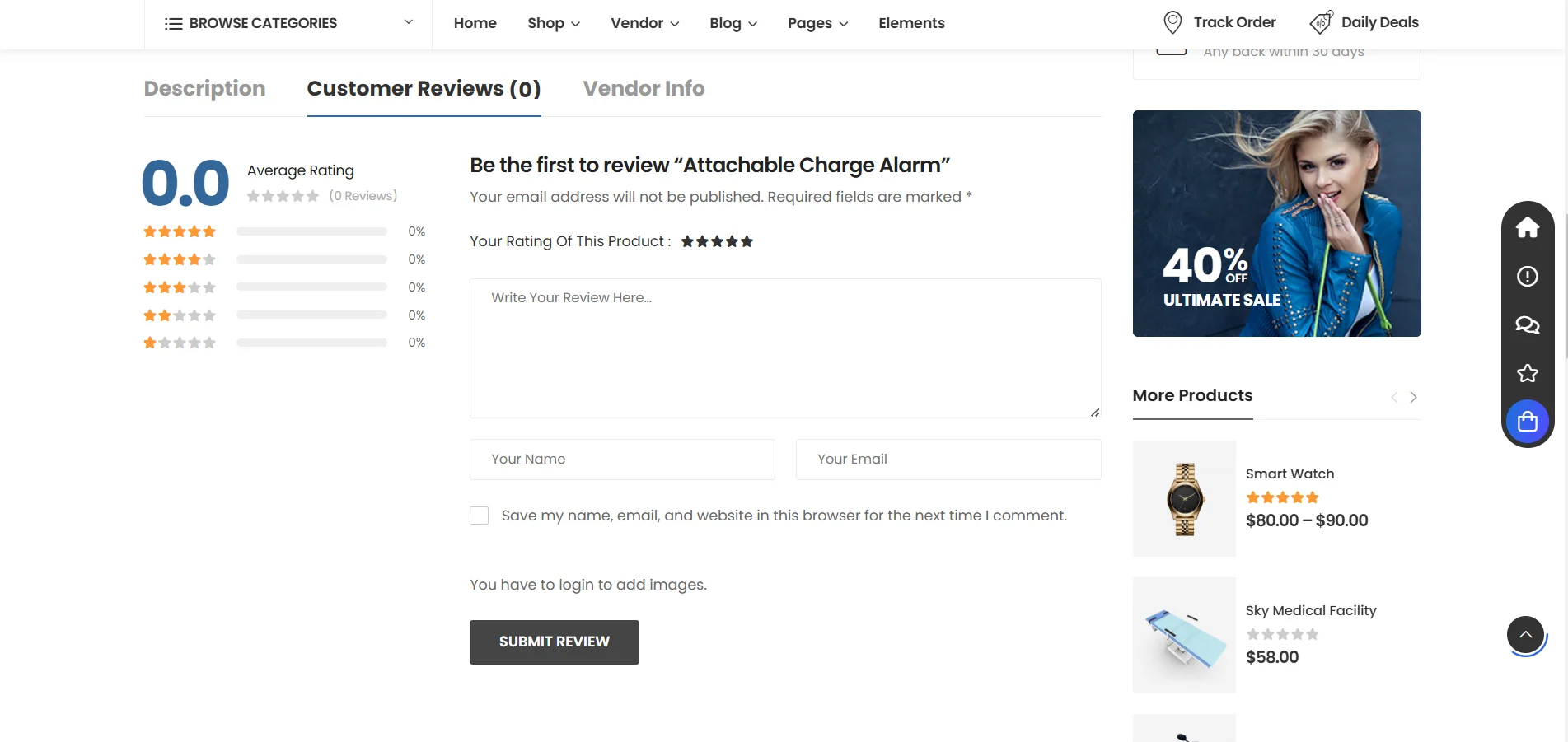 Wolmart Review: The Ultimate Multi-Vendor Marketplace WooCommerce Theme 10 Wolmart Multi-Vendor Marketplace WooCommerce Theme product review section design